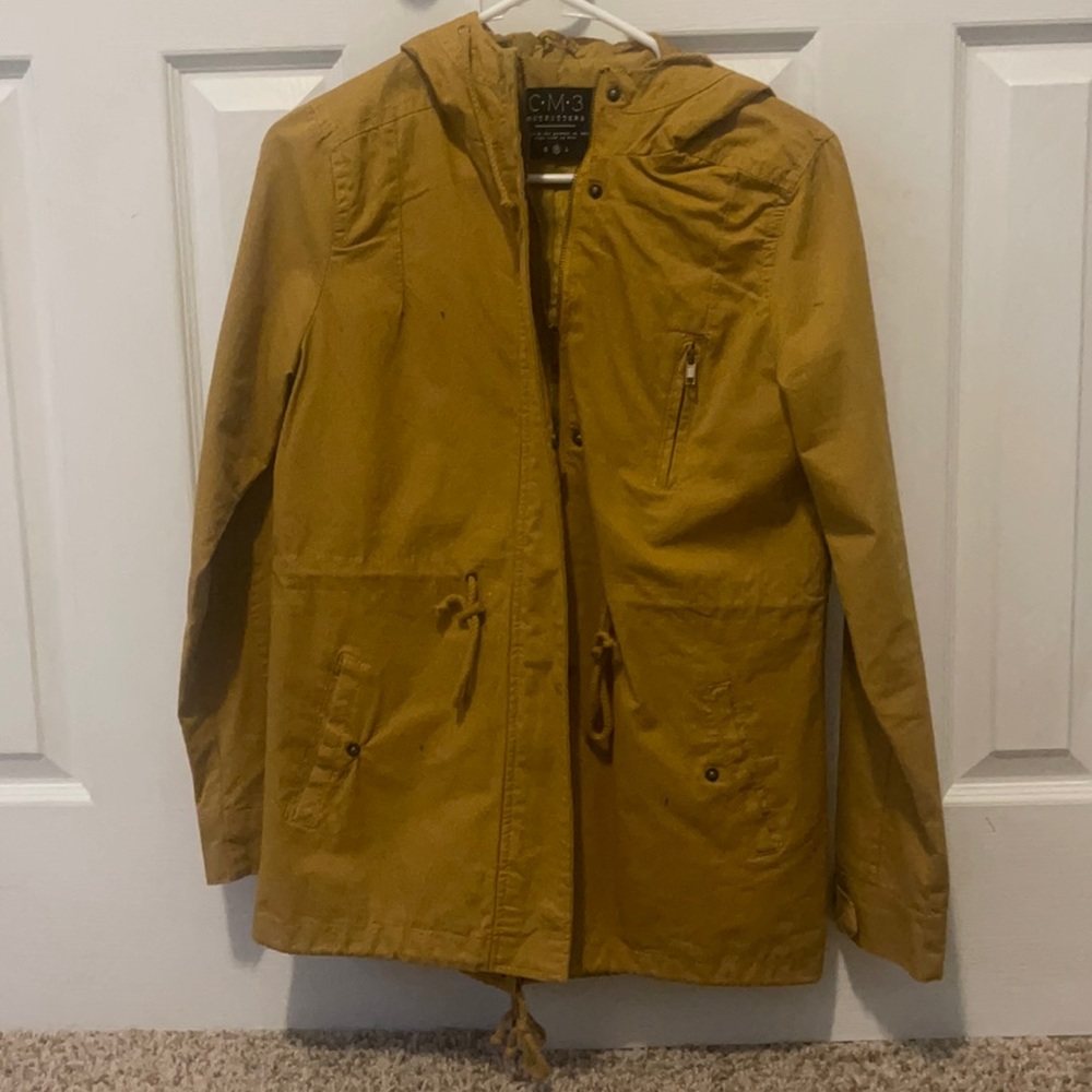 Mustard Color Hooded Jacket